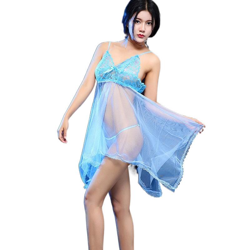 Sexy underwear perspective sexy mesh, hot teasing, free of suspenders