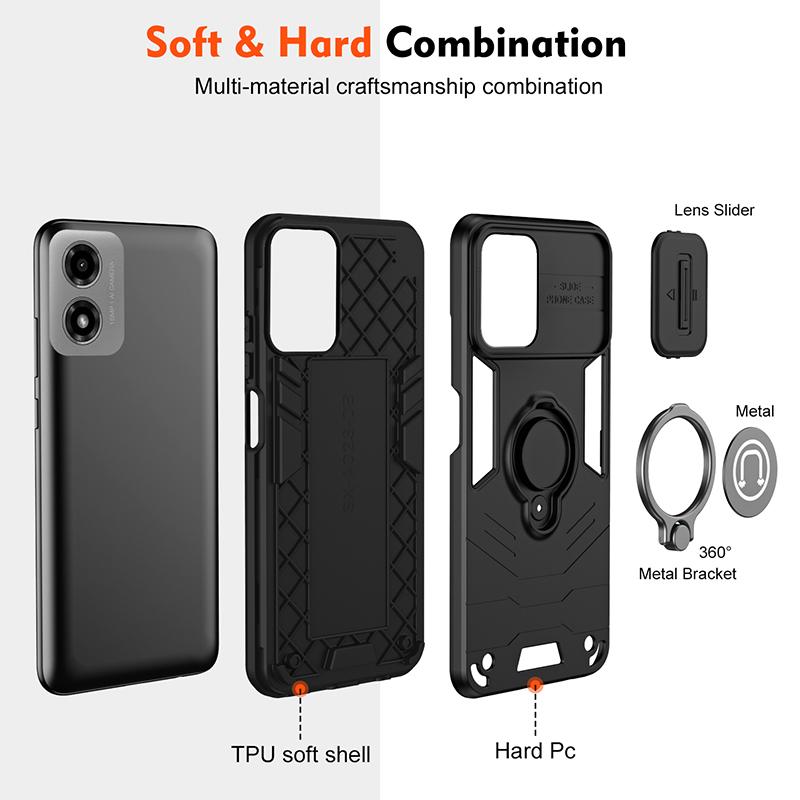 Moto G04 G05 Magnet Charge Armor Men's Phone Case For Motorola Moto G05 Fundas Bumper Soft Silicon Hard Cover Moto G04 Case Capa