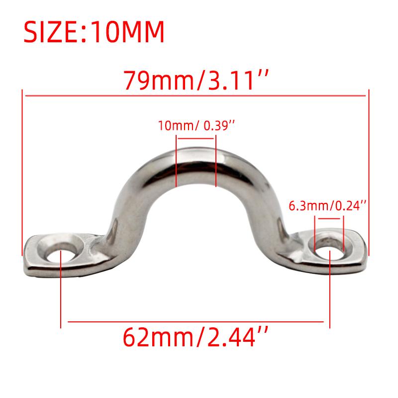 4x ручка 4/5/6/8/10 мм проволока из нержавеющей стали ремень с петлей для крепления лодки морской крюк для крыльев навес серебристый аксессуары для двигателей автофургонов