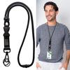 Heavy Duty ID Rope Black Hanging Rope Necklace Neck Strap  Women Men