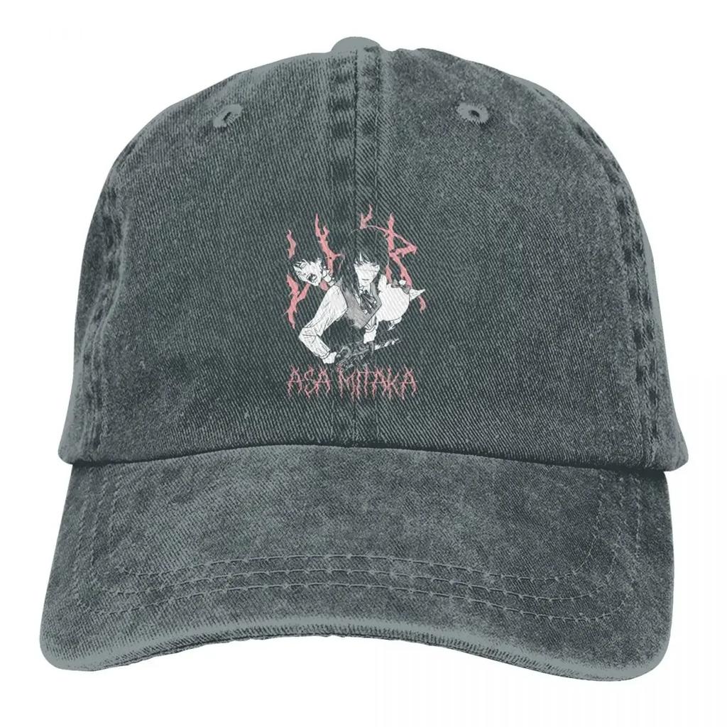 Стираная мужская бейсболка ASA Mitaka Trucker Snapback Ковбойские кепки Dad Hat Chainsaw Man Аниме Кепки для гольфа