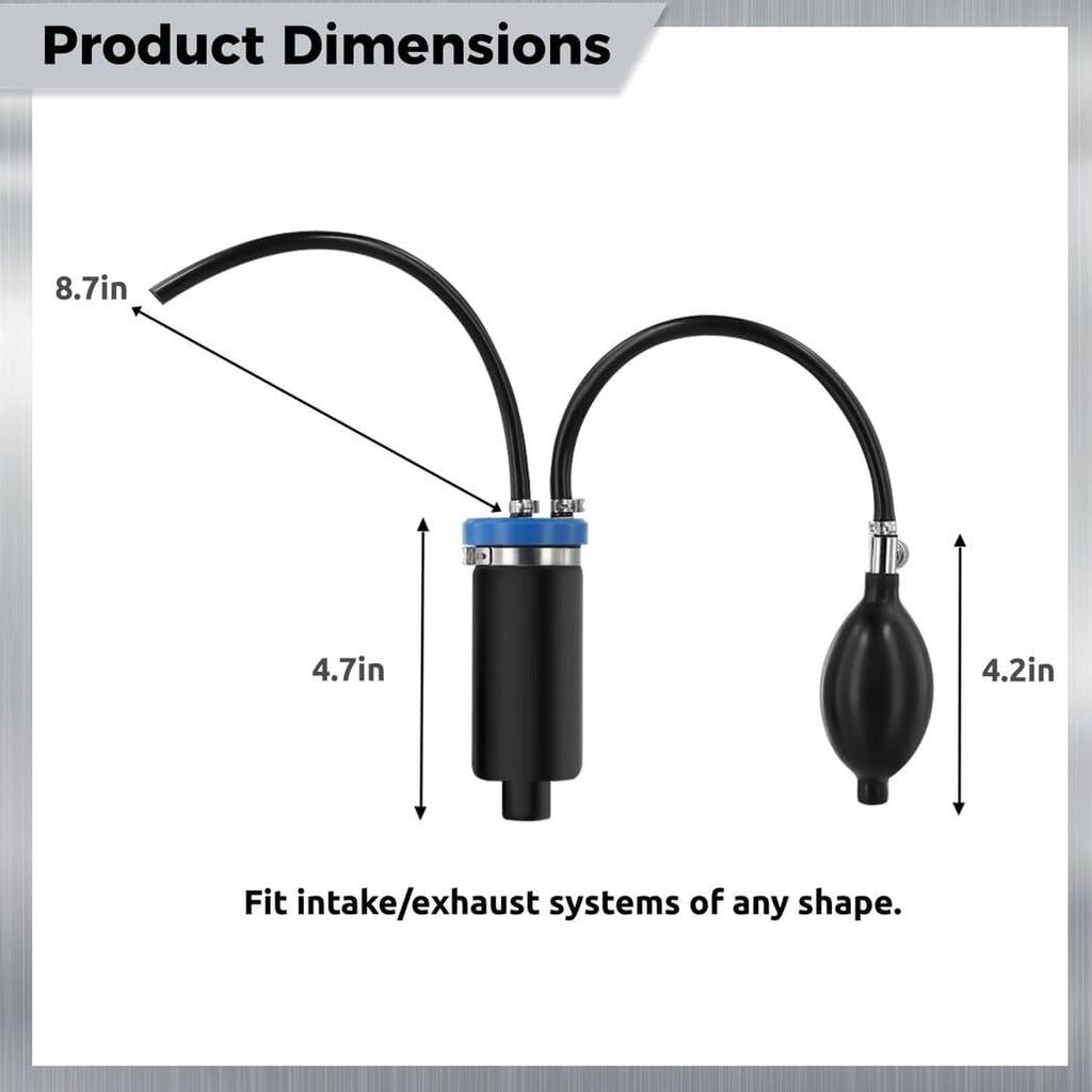 Homaisson Universal Easy Intake Adapter, Expandable Automotive Leak Tester Accessory, Inflatable Block Off Bladder for 12V Vehicle Fuel Leakage