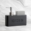 Modern Kitchen Accessories Soap Dispenser Set Liquid Hand Soap Dispenser Pump Bottle Brushes Holds and Stores Sponges Scrubbers