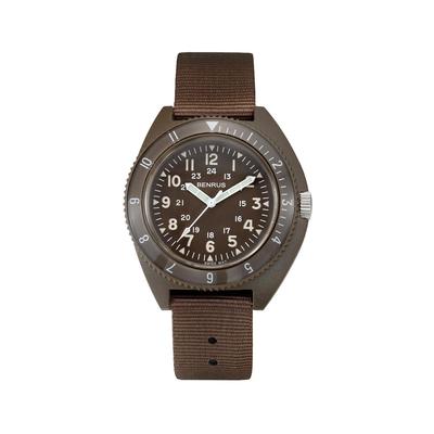 Мужские коричневые часы Benrus TYPE3-OLIVE