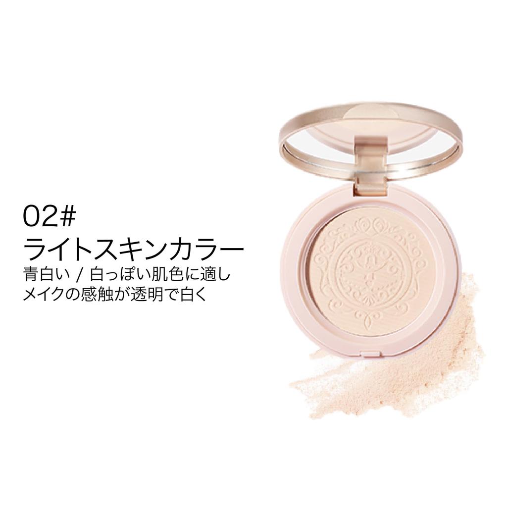 KIADZIE Powder Light Compact Foundation Foundation, Natural, Skin, Purple, Long-Lasting Coverage, Anti-Shine, (02-Light Skin)