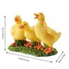Cartoon Ducks Sculpture Decorative Animal Miniatures Figurine Three Ducks Statue  Garden