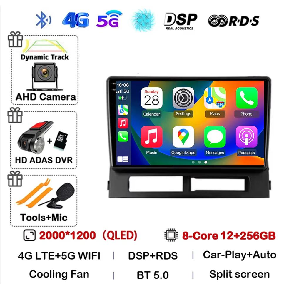 Carplay для Toyota Prius XW20 II 2 2003-2011 Android 14 Android Auto 2DIN Авторадио Lettore Unità Principal GPS Stereo Multim