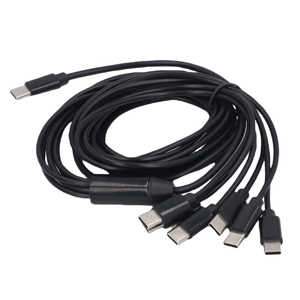 Plug and Play USB C Splitter Cable 2m/6.6ft USB C Multi Charging Cable For Cell Phones