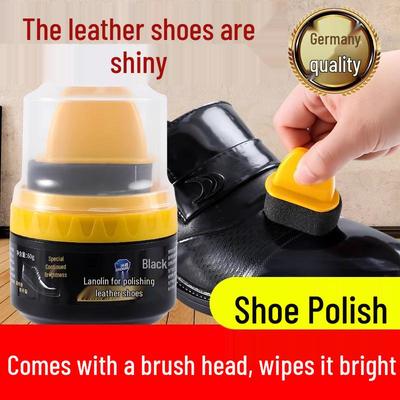 Черный и бесцветный крем для обуви из кожи - Натуральное средство для ухода с высококачественным ланолином для мужской обуви