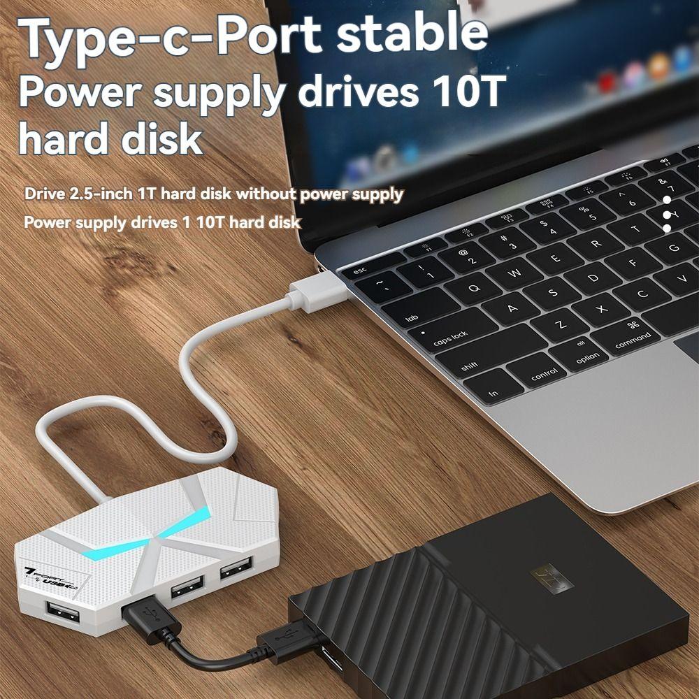 Type C USB Splitter Adapter 4/7 Ports USB 3.0 HUB Splitter USB Docking Station  Hard Drive