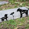 Садовые колышки для собак Yousheng Metal Dog Garden Stakes, украшения в виде силуэтов собак для матери и ребенка, устойчивые к погодным условиям, садовые колышки для украшения газона на открытом воздухе