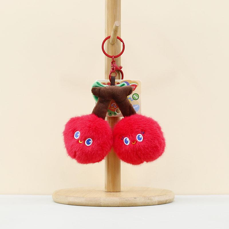 Adorable Cartoon Vegetable And Fruit Plush Keychain Cute Banana Durian Carrot Doll