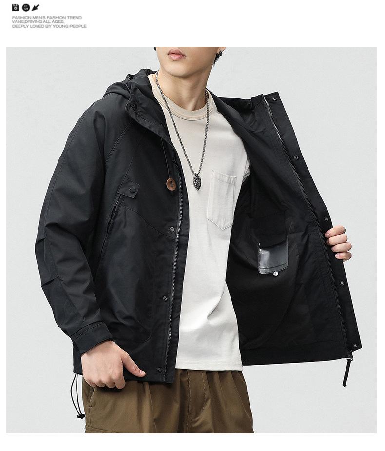 Мужская водонепроницаемая ветровка 2025 года, цвет Military Green - Весенне-осенний стиль