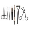 7 шт. Набор из 7 предметов: кисть для бровей, щипцы для завивки ресниц, ножницы, пинцет, черный
