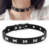 Панк Стиль Кожаные Чокеры Ожерелье С Подвеской В Виде Кости Регулируемая Застежка Для Дерзкой Уличной Моды