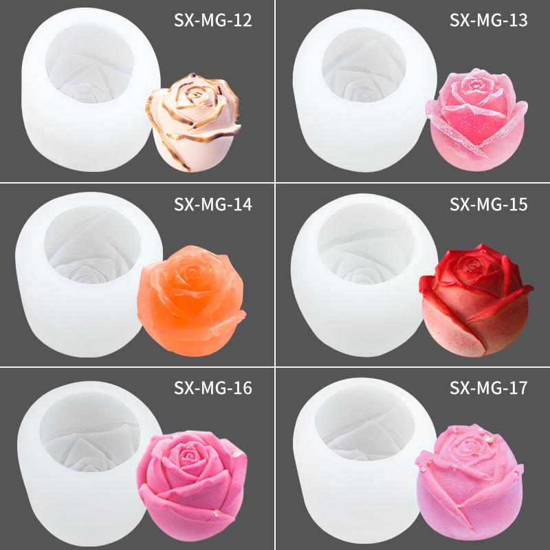 Sanxin Peony Silicone Mold for Epoxy, Candle, Cake, Soap, and Aromatherapy Decor.