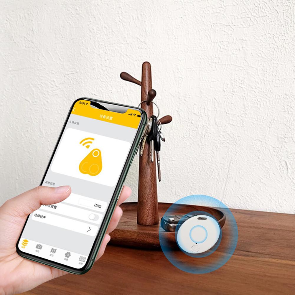 GPS-трекер для кошек и собак Bluetooth 5.0 Устройство против потери Круглое мини-устройство против потери Трекер для собак, домашних животных и детей Поиск ключей Аксессуары