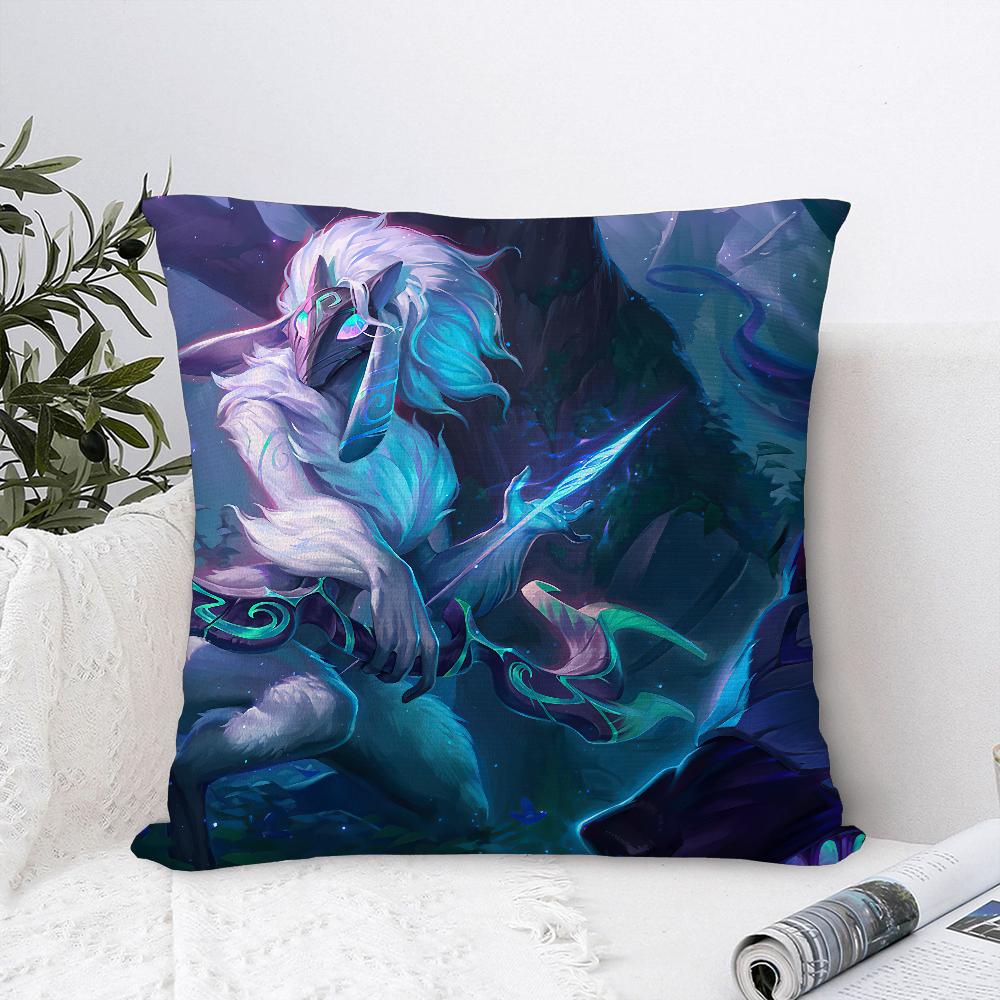 K-Kindred LOL Игровая Наволочка Декоративная для Дивана Домашний Двусторонний Принт Плюшевая Квадратная Наволочка для Подушки Декор Подушки Чехол