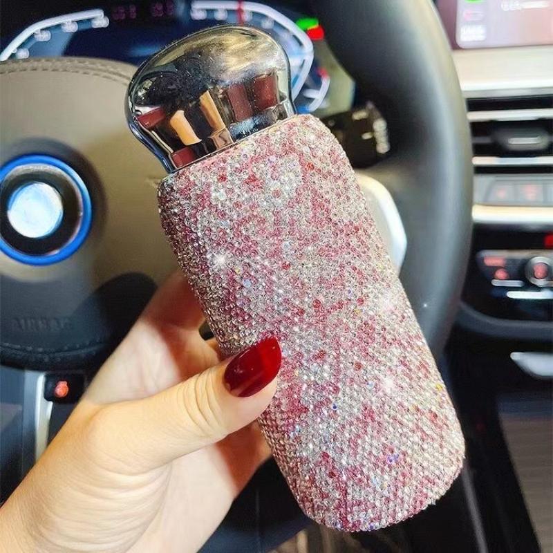 Мини-высокая красота женская термос кружка онлайн знаменитости ручной работы с инкрустацией бриллиантами автомобильная чашка для воды 304 карманная чашка из нержавеющей стали бутылка для воды