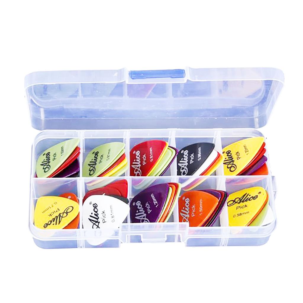 50Pcs Guitar Pick Kit Plastic Frosted Polished Professional Guitar Pick Replacement