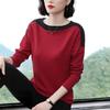 Autumn Fashion T Shirt Woman O Neck Long Sleeve Plus Size T-shirt Woman European Style Women Oversized Patchwork Shirts