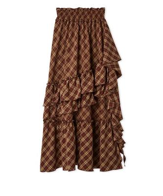 Юбка Lily Brown с неровным подолом и ярусами LWFS254097CHECKF