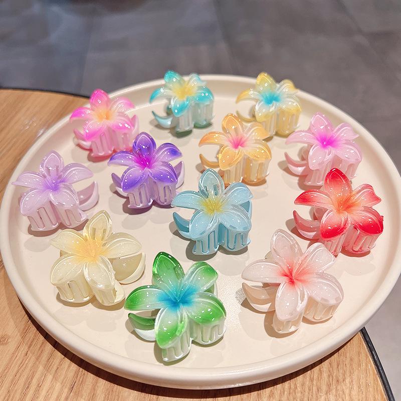 Plumeria Candy Color Fairy Hair Clip - Elegant Shark Clip Accessory