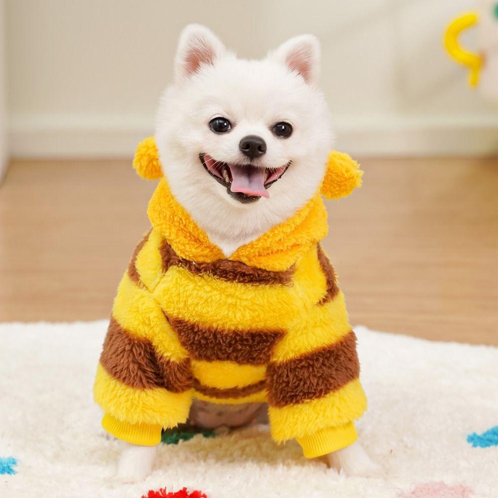 Warm Cat Cosplay Clothes Cartoon Dog Bee Transformation Dress Winter Dogs Jumpsuits Cosplay Party