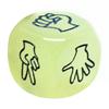 2CM Finger Guessing Dice Funny Portable 6 Sides Glow In The Dark Solid Acrylic Pocket-sized Rock Paper Scissors Mini Dice Game Entertainment Toy