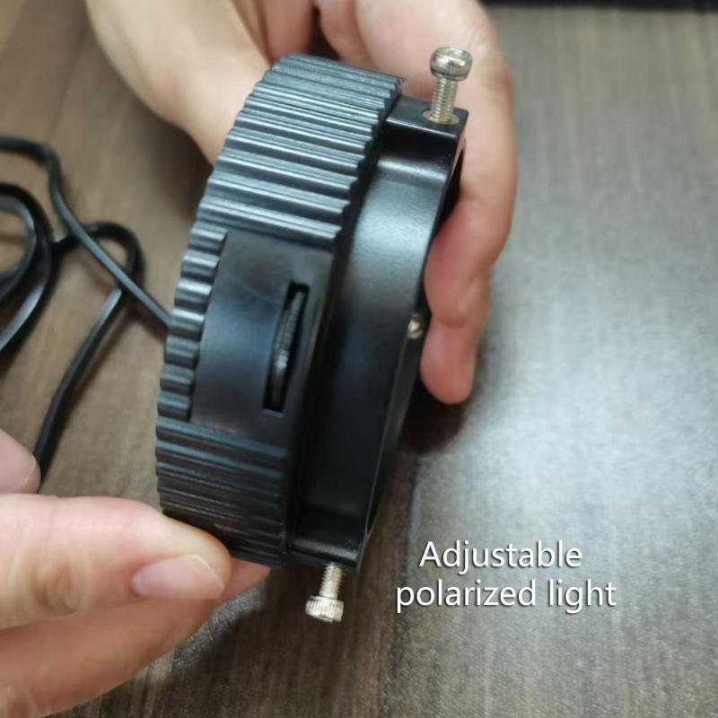 Uniform Illuminating LED Rings Light For Microscopes Featuring Adjustable Polarization 72 Bulbs Design USB Powered