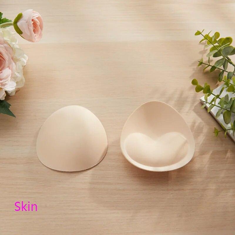 1 Pair Summer Swimsuit Padding Inserts Sponge Foam Bra Pads Women Chest Cups Breast Bra Bikini Inserts Chest Pad 2 Colors