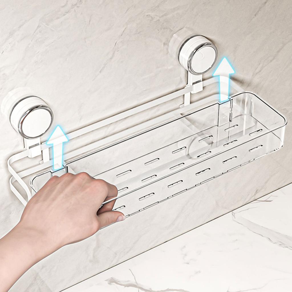 Полка для хранения на присоске для ванной комнаты Wasy Installation Органайзеры для ванной комнаты Стеллаж для хранения подходит для всех гладких стен