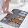 Красочный ковер для ванной комнаты и кухни, коврик для прихожей, противоскользящий ковер, впитывающий воду, кухонный коврик для ванной с узором, коврик из булыжника