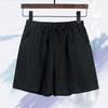 Women Shorts Elastic Waist Adjustable Drawstring Casual Shorts with Pockets Wide Leg