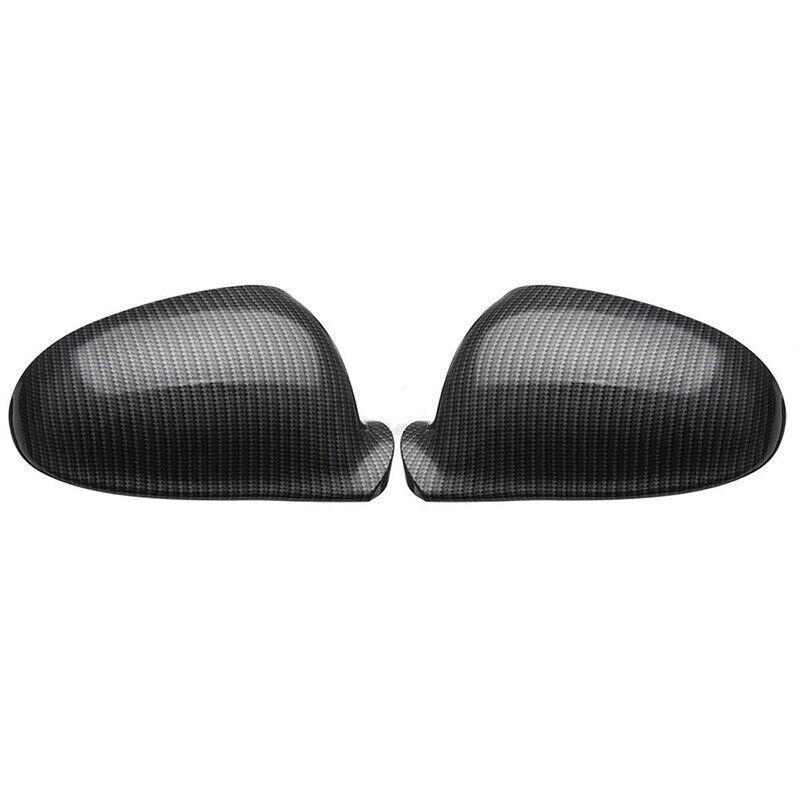 2 шт. карбоновый боковой чехол для зеркала заднего вида с отделкой в ​​виде ракушки для Volkswagen VW Golf Rabbit Jetta MK5 2006 2007 2008
