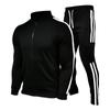 Fashion Men's Two-Piece Striped Sportswear Men's Zipper Top Outdoor Sports Pants Track Suit Suit