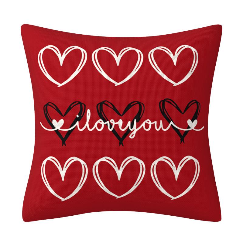 Love Valentine'S Day Pillow Cover Living Room Letter Pillow Cover Sofa Bedroom Ornament Cushion Premium Durable
