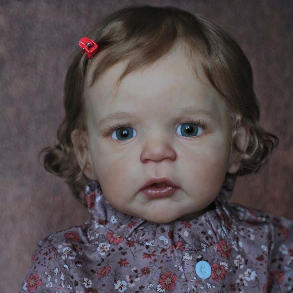 BZDOLL 60 CM 3D-Paint Skin Soft Silicone Reborn Baby Doll Toy For Girl Lifelike Straight Leg Princess Bebe Dress Up Alive Gift