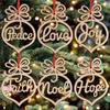 Joy Faith Christmas Decorations Christmas Wooden Letter Xmas Tree Hanging Ornaments Craft Pendant