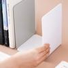 Yousheng 2Pcs Metal Bookends Solid Color Sturdy Metal Construction Anti-Slip Pad Design Desktop Bookend Metal Bookshelf