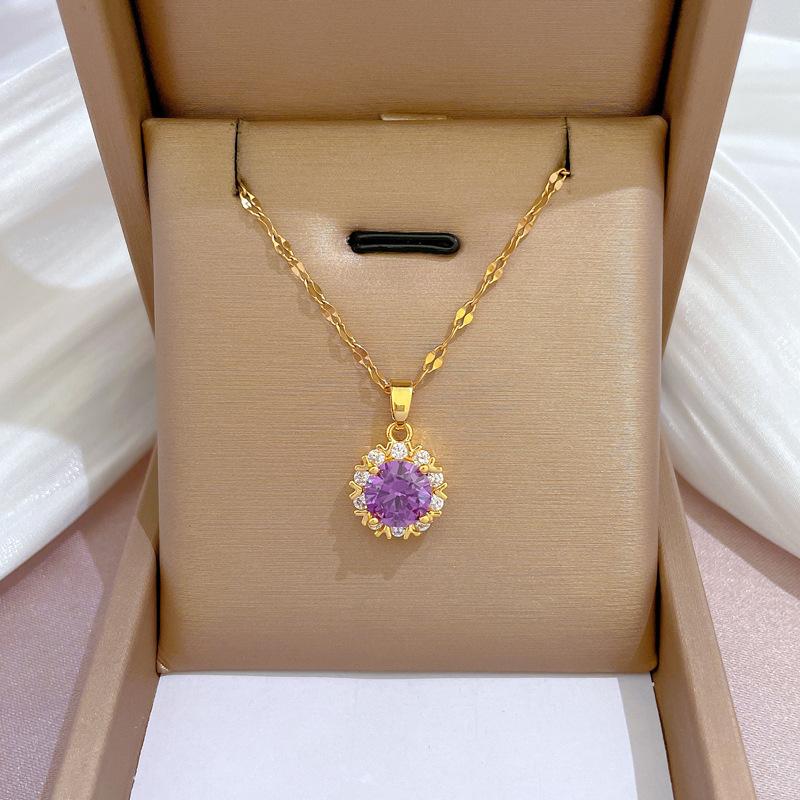 Геометрические Популярные Элементы Роскошное Банкетное Свадебное Ожерелье Женская Универсальная Цепочка на Ключицу Титановая Сталь