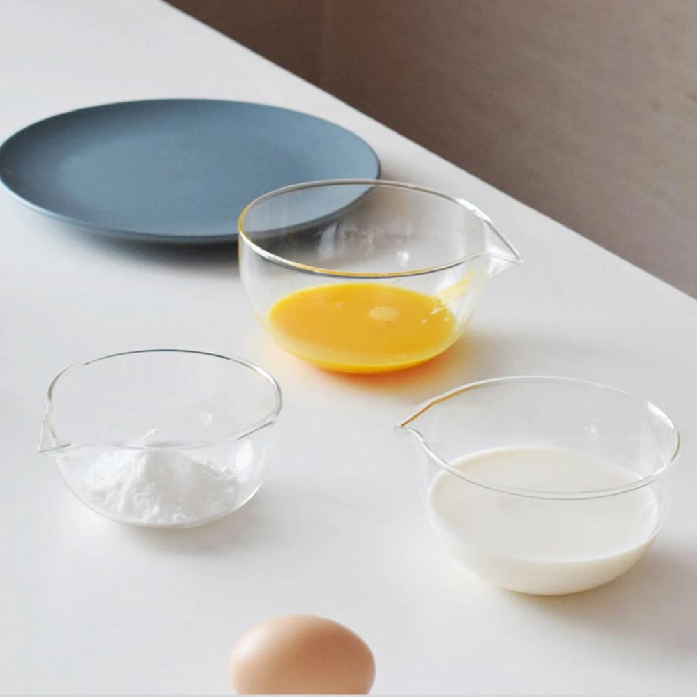 350/600ml Salad Bowl Heat-Resistant Matcha Bowl Multipurpose Glass Mixing Bowl  Yogurt