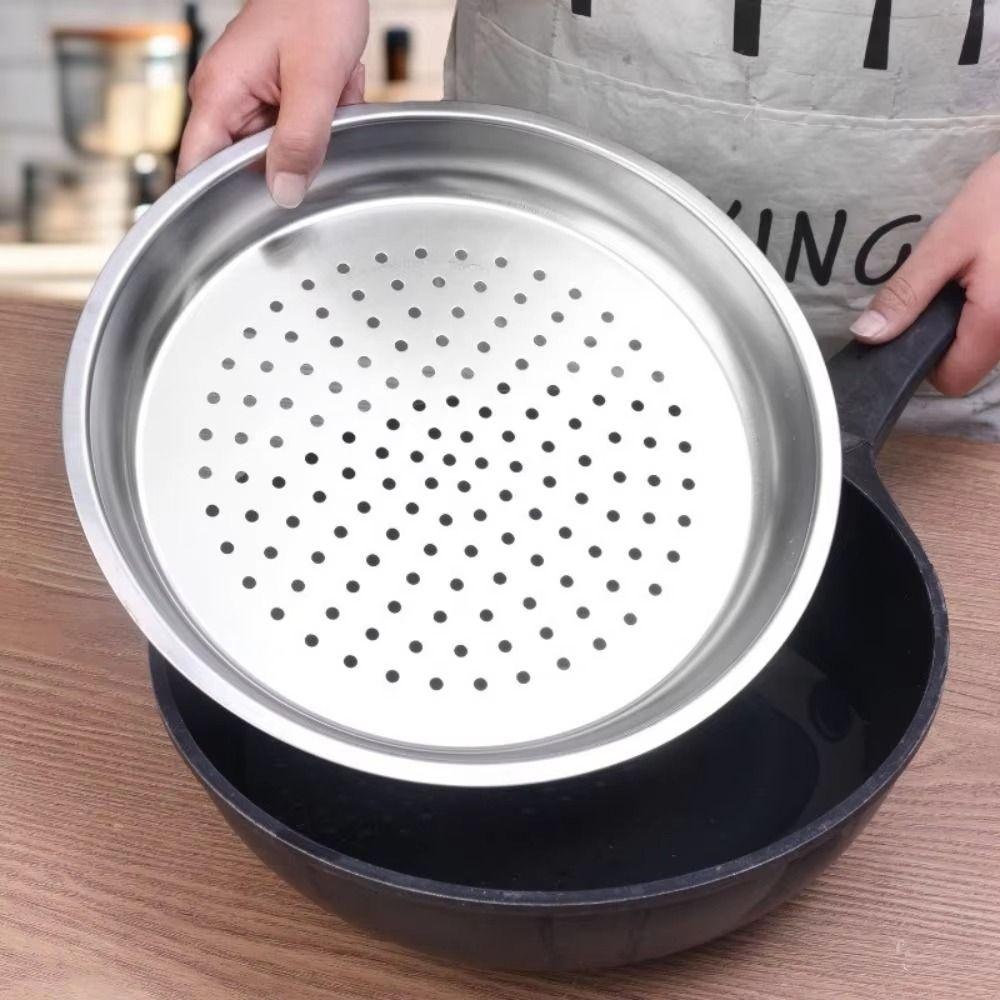 Deepened Steaming Tray Rust-proof Wok Steamer Steamer Shelf Dumplings Steamer Tray  Kitchen Cooking