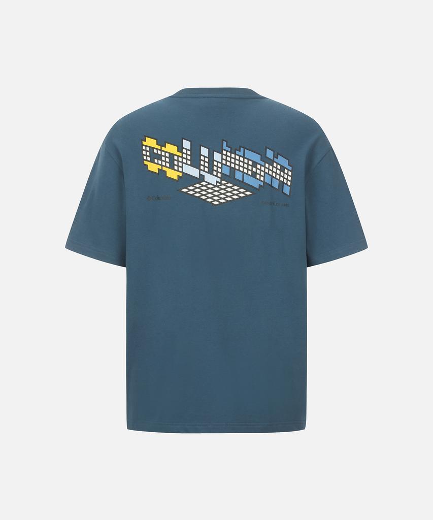 COLUMBIA [Grafflex X Columbia] Creek To Point Graphic Tee - Blue Steel