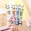 1 Piece Lytwtw's Cute Ballpoint Pen Press Cartoon Panda Multicolor 10 In 1 Colors Stationery School Office Supply Creative Kids