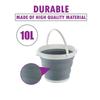 10L Collapsible Folding Silicon Bucket Kitchen Camping Garden Water Carrier