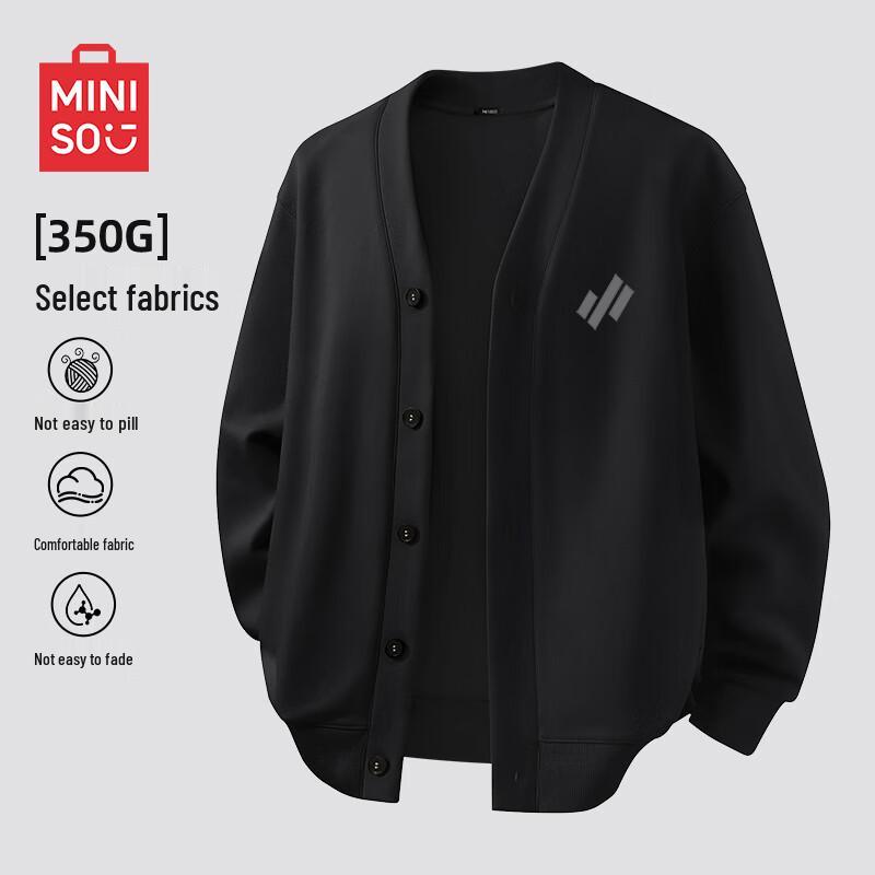 MINISO Мужской кардиган-свитшот с V-образным вырезом в корейском стиле