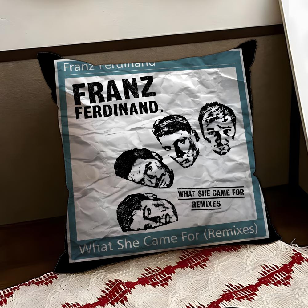 Rock band FFranz Ferdinand Cushion Cover Reversible Soft Durable Pillow Cover Home Car MultiScene Use for Daily Comfort