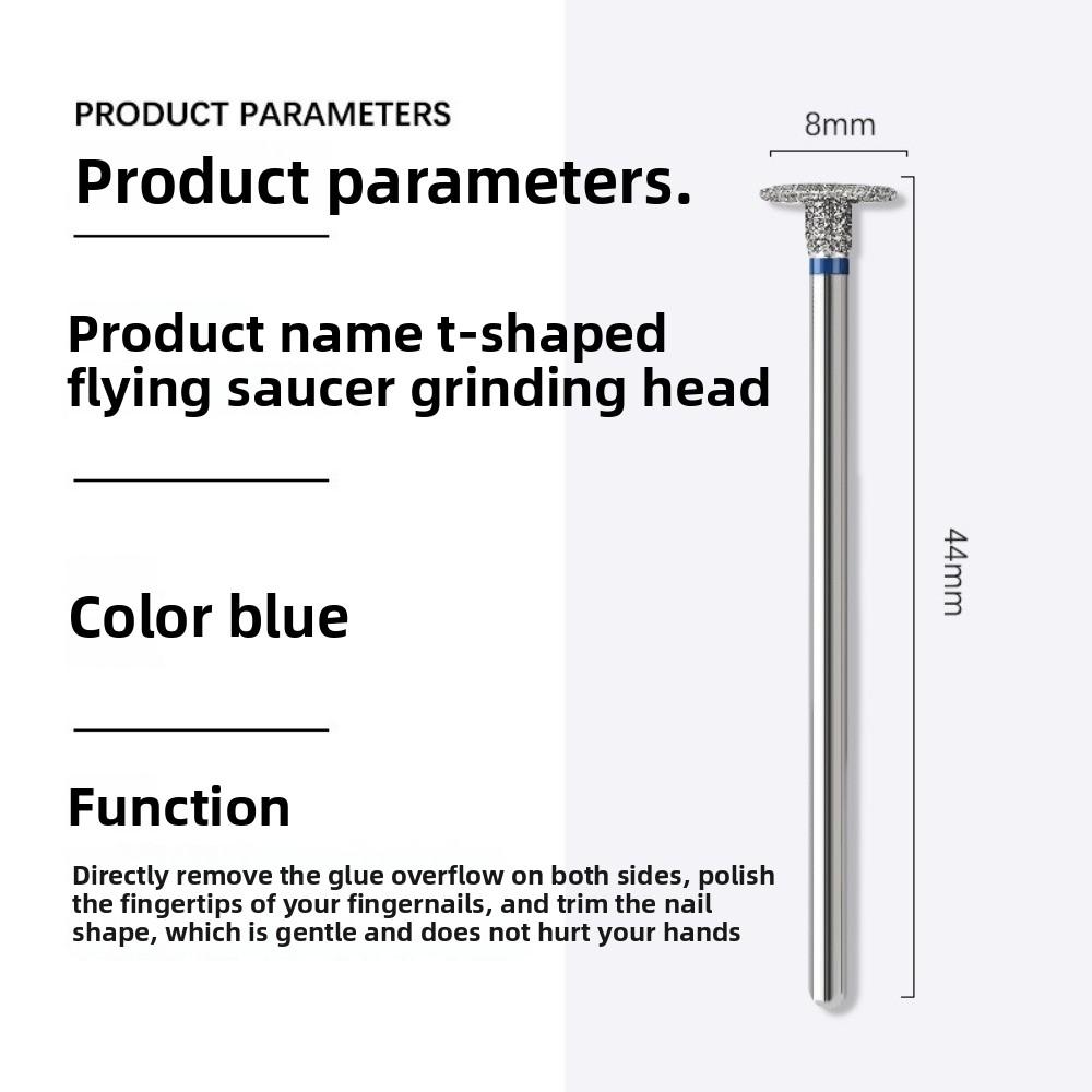 Cuticle Removal Electric Nail Drill Bit T-shaped Mills Grinder Nail Polishing Bits  Nail Salon