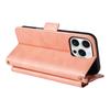 For iPhone 16 Pro Leather Case Magnetic Closure Wallet Stand Phone Cover with Crossbody Strap
